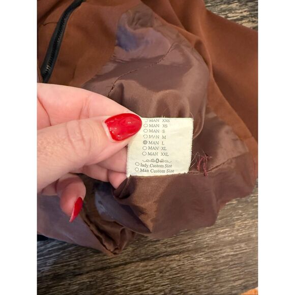 Clockwork Couture Brown Steam Punk Goth Straight Jacket Style Buckle Jacket sz L - Picture 7 of 8